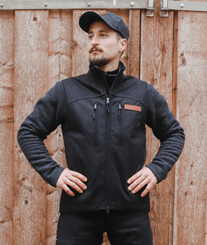 Hedlund Grenland Black Lodenjacke ohne Kapuze
