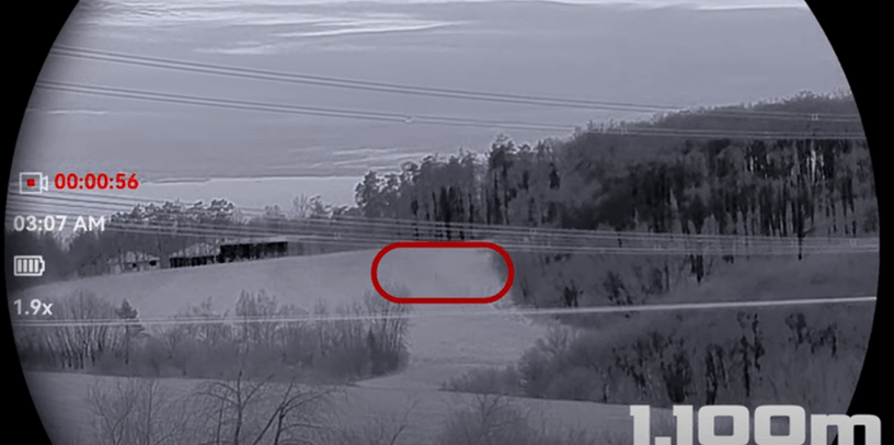 Falcon 2.0 Revieraufnahme bei 1100m