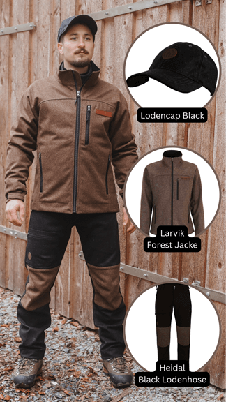 Hedlund Kombi: Cap, Larvik Forest, Heidal Black Hose