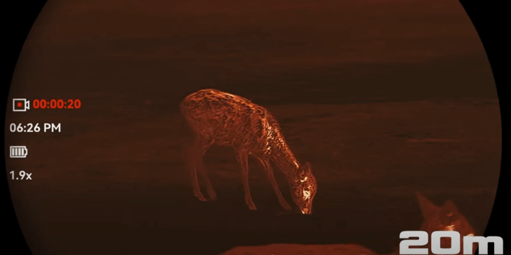 Falcon 2.0 Revieraufnahme bei 20m rot