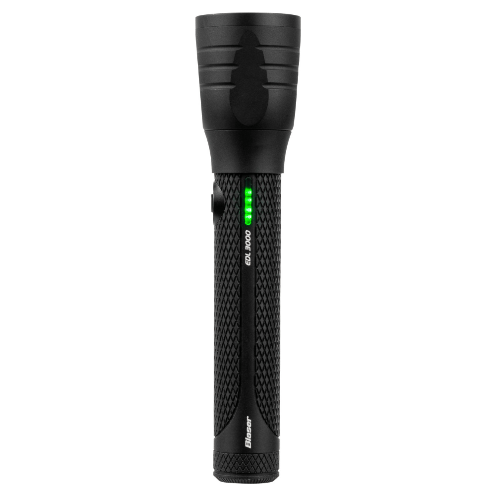 Blaser Taschenlampe EDL 3000 schwarz stehend vorne