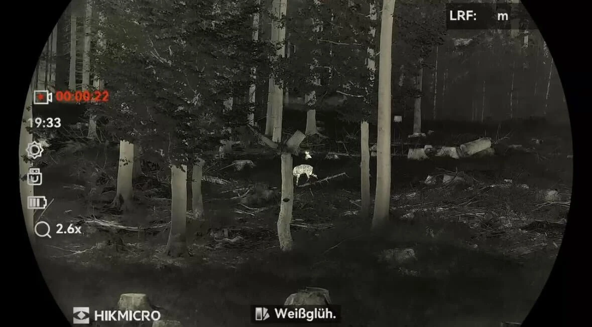 Hikmicro Habrok Pro HX60LN Aufnahme Glühweiß