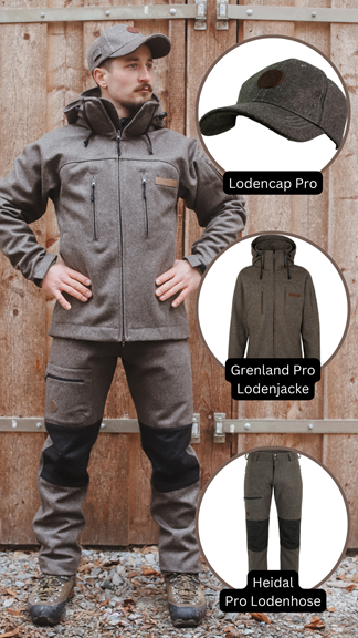Hedlund Kombi: Cap, Grenland Pro Jacke, Heidal Pro Hose